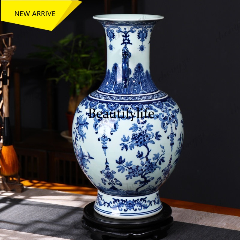 Vase Decor - E153 Jingdezhen ceramics hand-painted high-grade blue