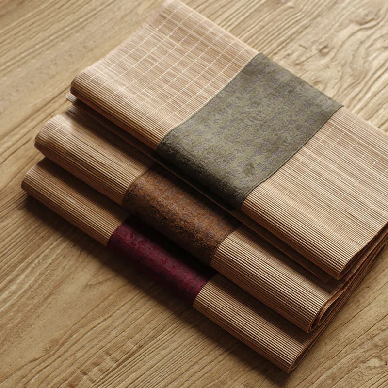 Table Runner - Fabric Bamboo Tea Mat Linen Zen