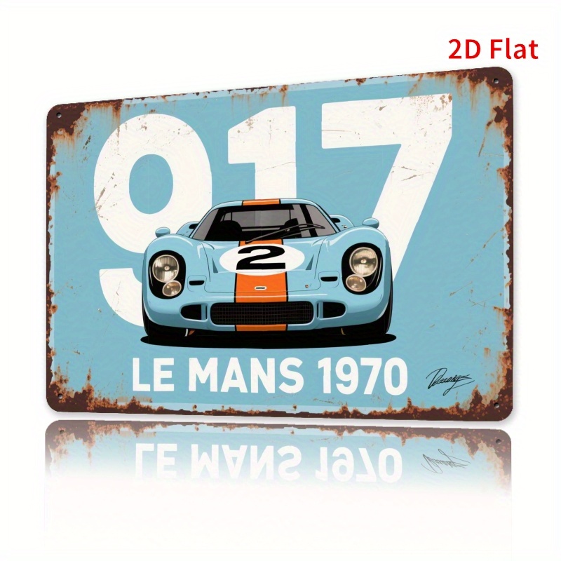 Interior Design Living Room - 917 Racing Car Metal Sign -