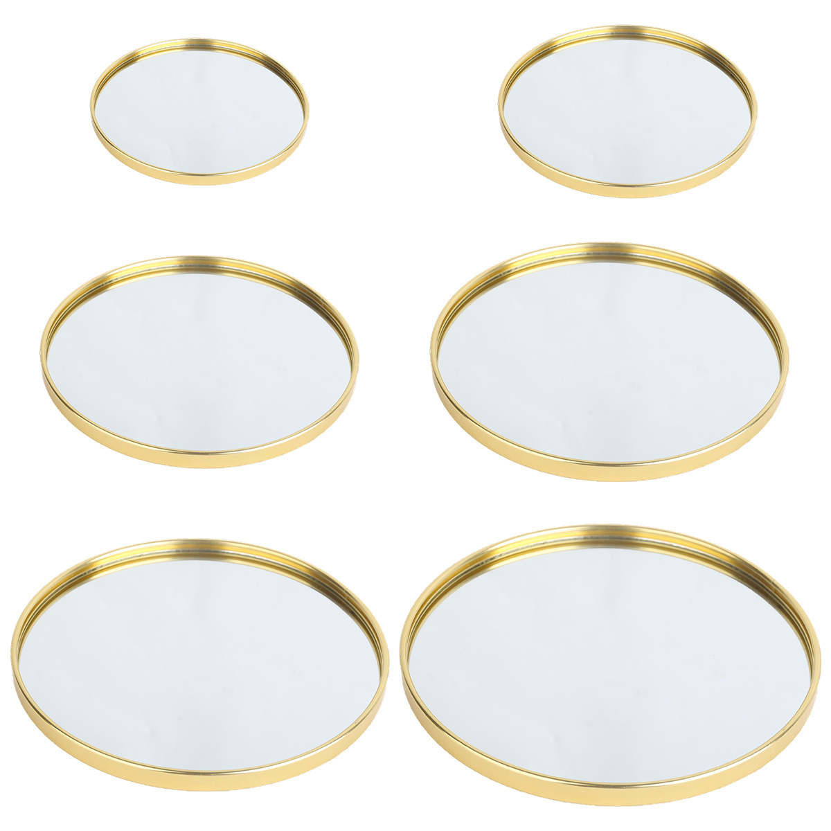 Gold‑Toned Round Mirror Tray,  - Decorative Mirror recension och pris