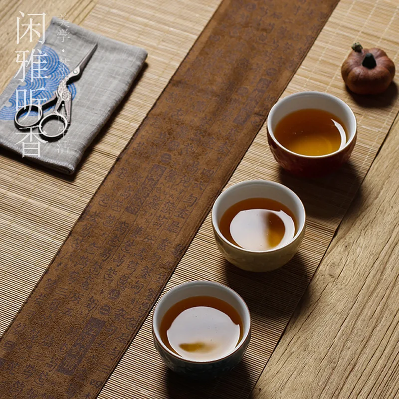 Fabric Bamboo Tea Mat Linen Ze - Table Runner recension och pris