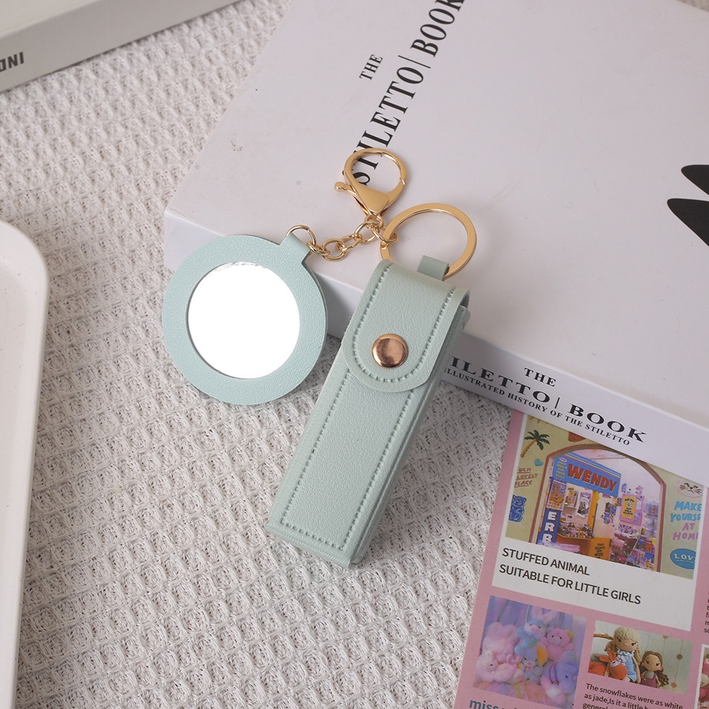 Portable PU Leather Lipstick B - Decorative Mirror recension och pris