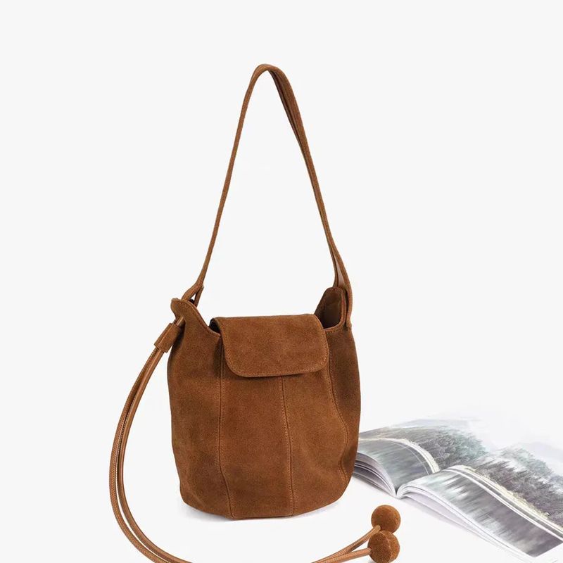 Frosted Suede Bucket Bag Pumpk - Interior Design High End recension och pris