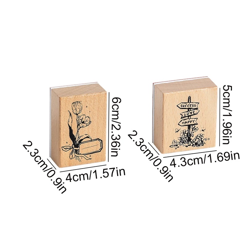 Vintage Wooden Rubber Stamps,  - Wall Sticker recension och pris