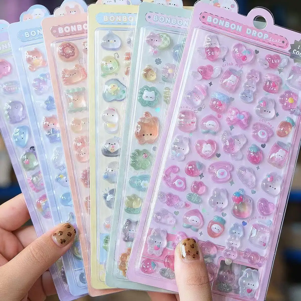 =-=2027Kawaii 3D Jelly Resin S - Wall Sticker recension och pris