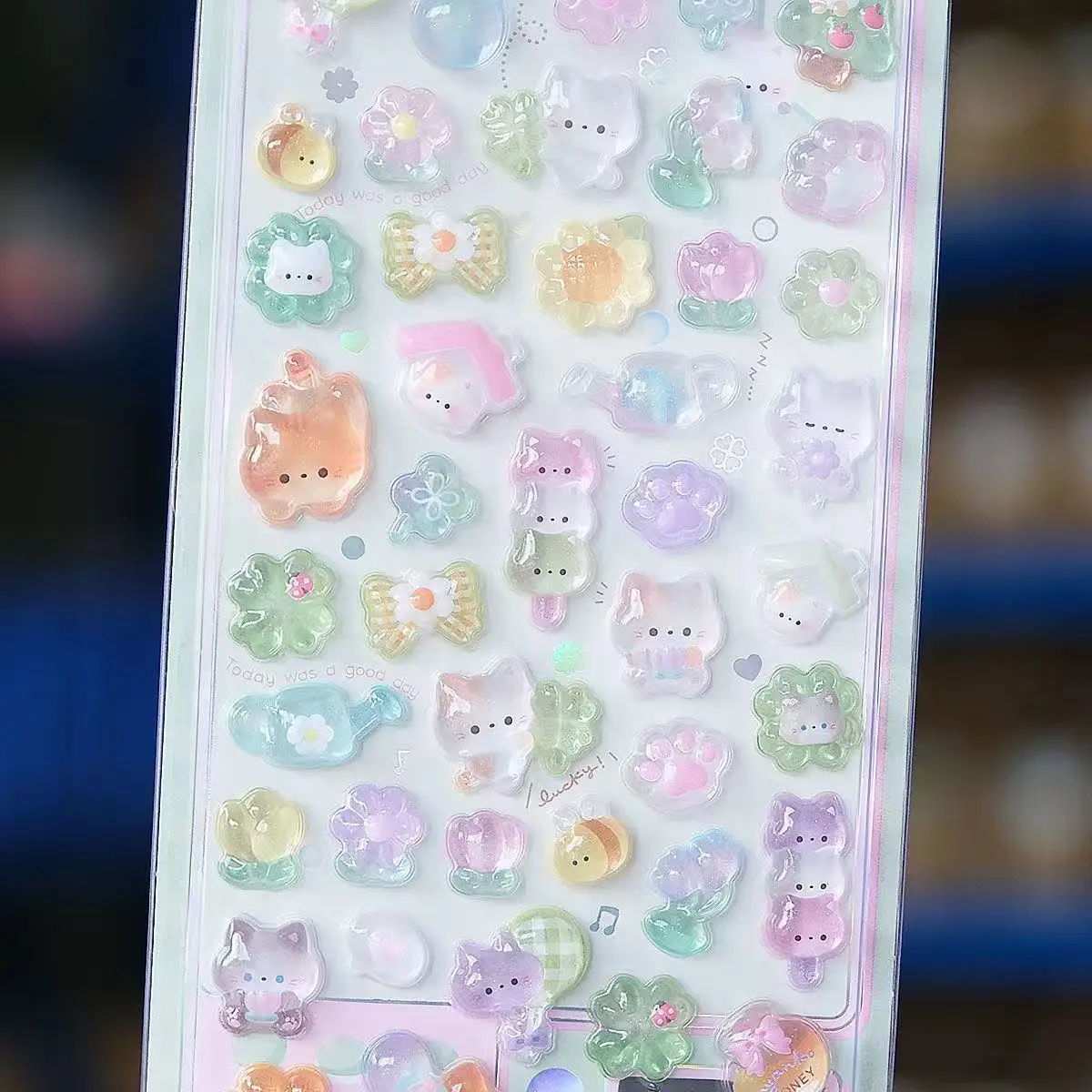 =-=2027Kawaii 3D Jelly Resin S - Wall Sticker recension och pris