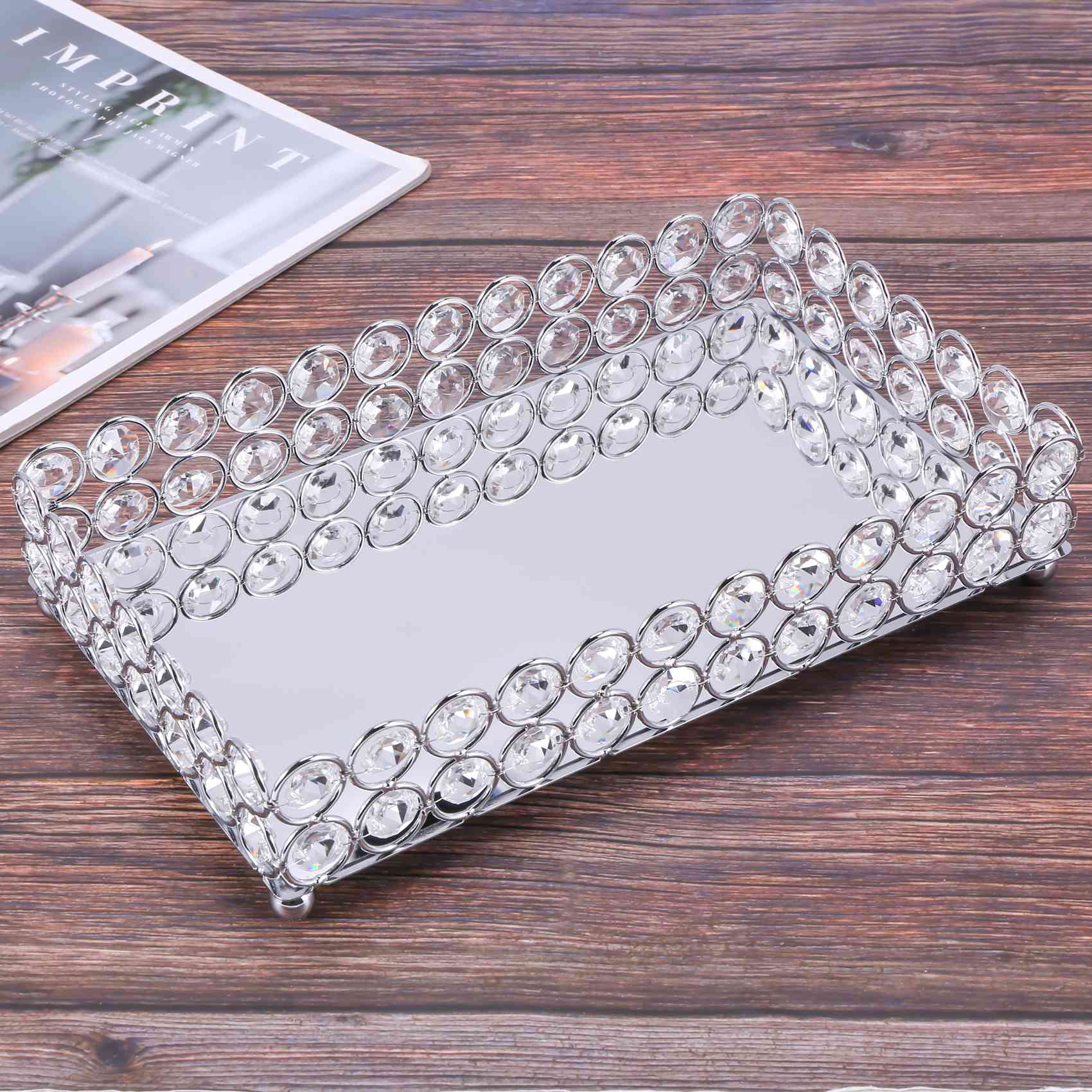 ABSS-Crystal Rectangle Cosmeti - Decorative Mirror recension och pris
