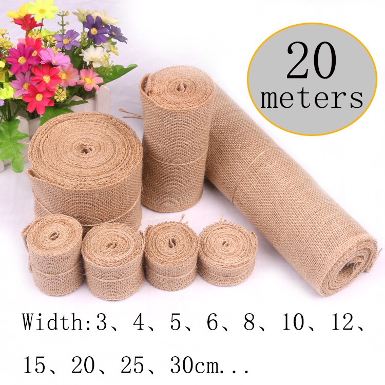 5-30CM Natural Jute Linen Fabr - Table Runner recension och pris