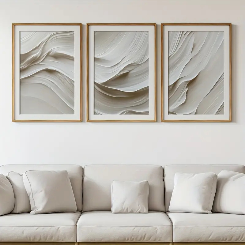 3pcs/set Neutral Beige Simple  - Abstract Canvas Set recension och pris