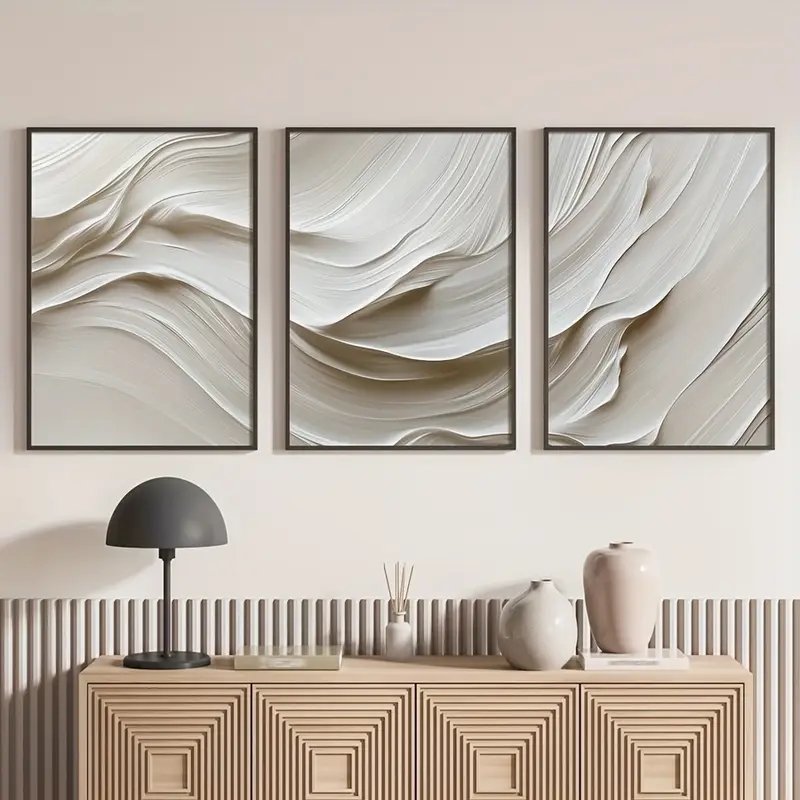 3pcs/set Neutral Beige Simple  - Abstract Canvas Set recension och pris