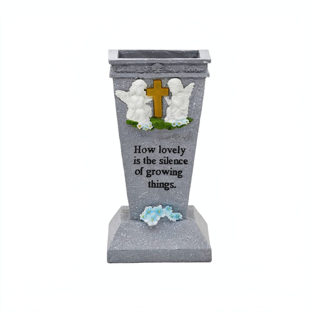 Resin Solar Cross Cemetery Vas - Vase Decor recension och pris