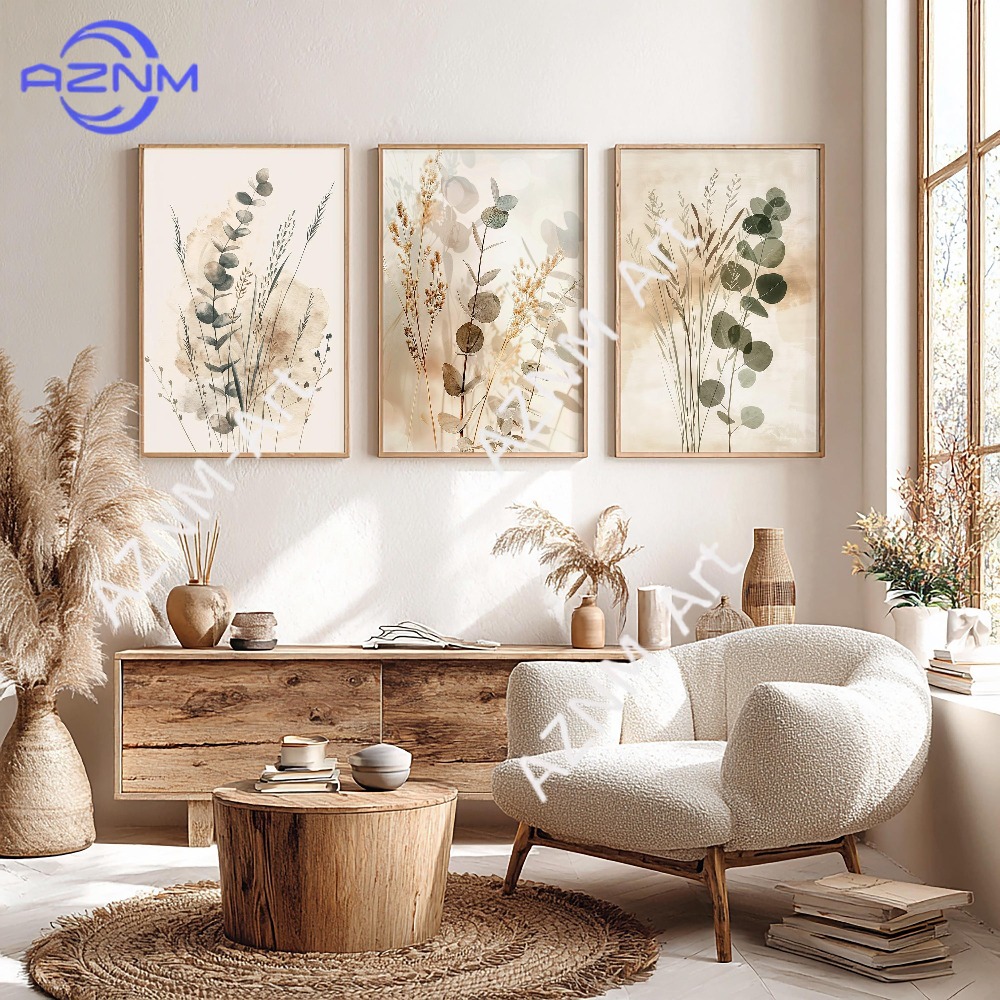 1/3PCS ，Botanical Wall Art Set - Abstract Canvas Set recension och pris