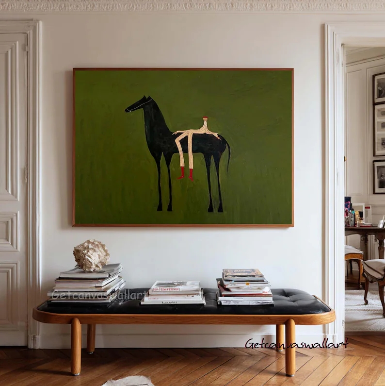 Modern Abstract Western Horse  - Interior Design Living Room recension och pris