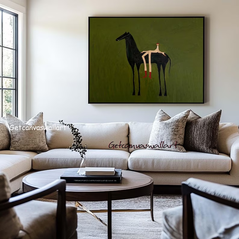 Modern Abstract Western Horse  - Interior Design Living Room recension och pris