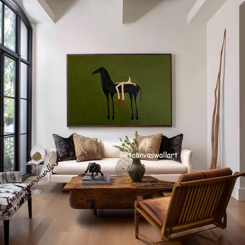 Modern Abstract Western Horse  - Interior Design Living Room recension och pris