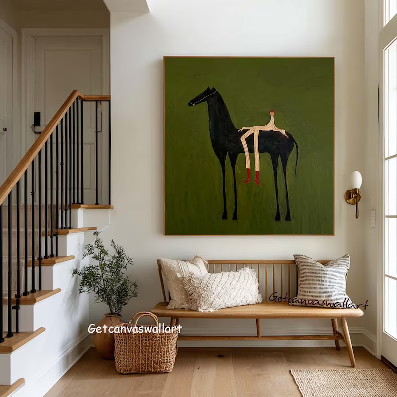Modern Abstract Western Horse  - Interior Design Living Room recension och pris